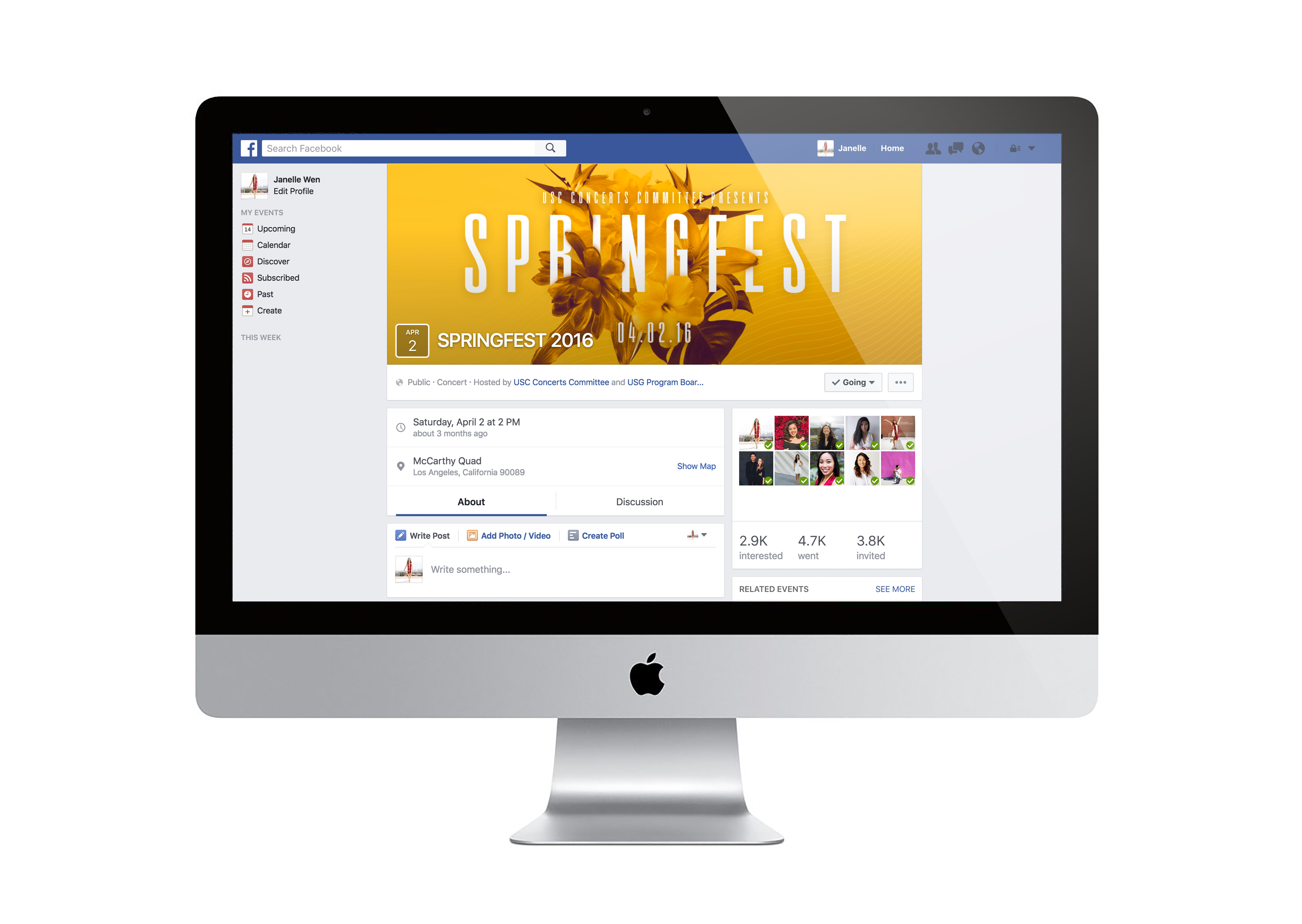 Springfest event banner on Facebook